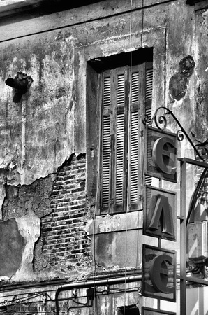 Detail of delapidated building